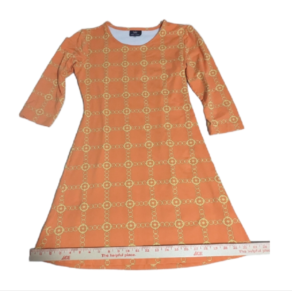 Sailor Sailor XS Dress Orange And Gold Chain Print(4)
